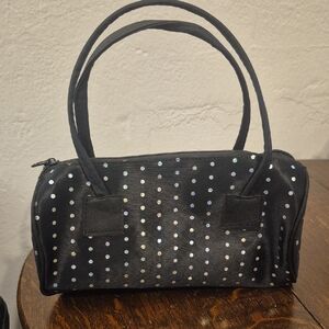 Black And Silver Sparkly Handbag